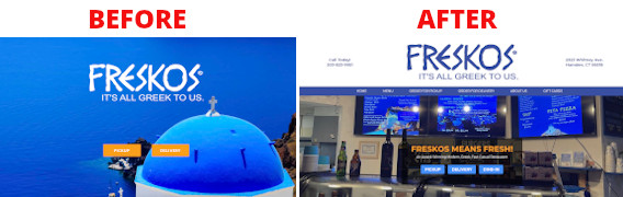 Freskos before/after